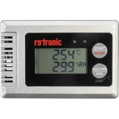 Image de ROTRONIC HL 1D Kit Enregistreur de données pour température et humidité avec écran hydrolog, Gris