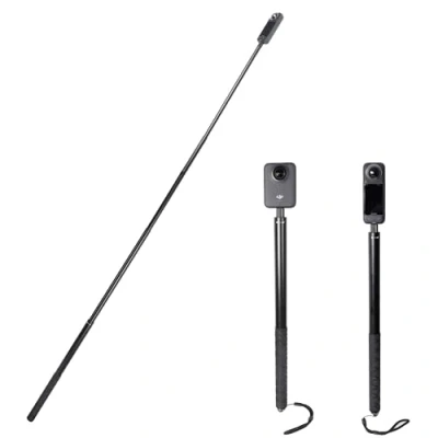Image de PellKing Perche à Selfie Invisible Longue 200 cm pour Insta360 One X3, X2, X, R, RS, Insta 360 Appareil Photo Poteau Monopode étendu 6,35 mm