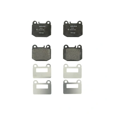 Image de DELPHI LP1705 Jeu de plaquettes frein préparé pour indicateur d&#039;usure avec tôle anti bruit accessoires MERCEDES BENZ: Classe ML