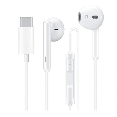 Image de Écouteurs intra auriculaires USB C avec câble audio numérique pour Samsung Galaxy S24 S23 S22 S21 S20 A55 A54 A53 A35 A34 iPhone 16 Pro 15 15Pro iPad Google Pixel 9 8 7 6 Xiaomi Mi13 Mi12