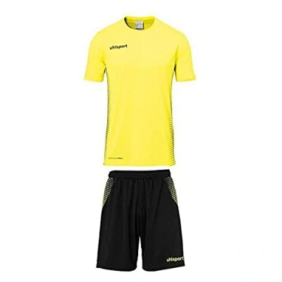 Image de uhlsport Score Set de Maillot et Shorts Homme, Fluo Jaune/Noir, FR : 3XL (Taille Fabricant XXXL)