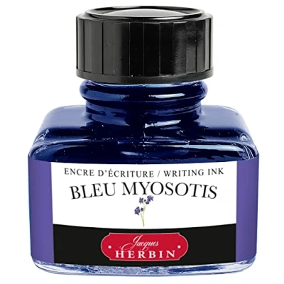 Image de EXACOMPTA Herbin 13015T Un flacon d&#039;encre 30 ml pour stylo plumes et stylos roller, Bleu myosotis