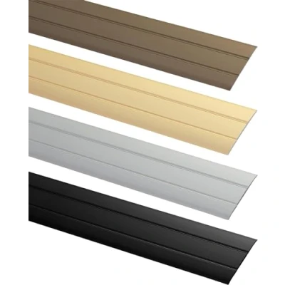 Image de ALPENSTAHL Seuil de Porte Barre Autocollant Longueur 100 cm, Largeur 37 mm 1 Pièce Profil Transition sol Aluminium Laiton Or Rail plat pour planchers, stratifiés etc. Moulure à coller