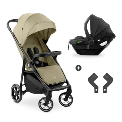 Image de hauck Shop N Care Travel Ensemble Poussette légère et siège auto jusqu&#039;à 22 kg inclinable avec plateau Protection UV 50+ Olive