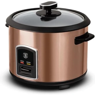 Image de Berlinger Haus, Cuiseur à riz électrique, Collection Rose Gold, Parfait pour la cuisson rapide du riz, Couvercle en verre, 2 poignées une utilisation sûre et confortable