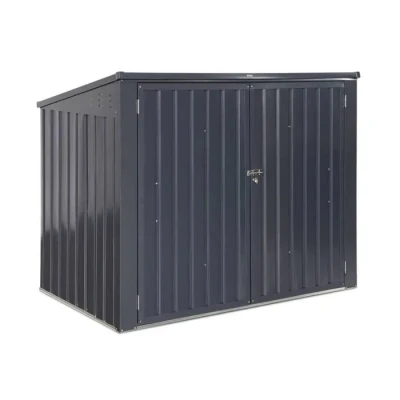 Image de sweeek Cache Poubelle Double Couleur Gris Anthracite. 1.75m²
