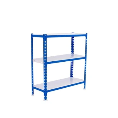 Image de Étagère métallique 3 niveaux 900 x 800 400 mm KIT SIMONCLICK MINI Blanc Bleu