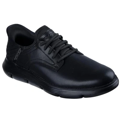 Image de Skechers Homme Garza Gervin avec Technologie Slip in Mocassin, Noir, 45.5 EU