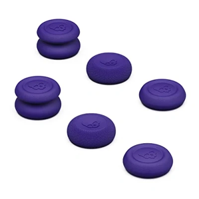 Image de Skull &amp; Co. Ensemble de Poignées Pouce Skin, CQC et FPS, Capuchon Joystick, Stick Analogique pour Steam Deck/Steam Deck OLED ROG Ally/X Violet Galactique, 3 Paires (6 Pièces)