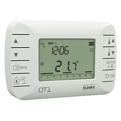 Image de VEMER VE794100 OT1 Thermostat d&#039;ambiance hebdomadaire modulant pour chaudière avec protocole OpenTherm, Blanc