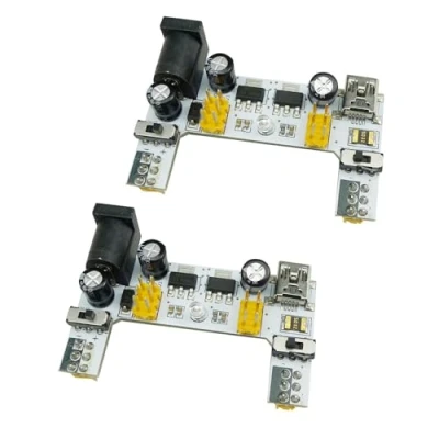 Image de Aihasd 2PCS 2 canaux Planche à Pain Power Supply Module Compatible 3.3V 5V de Puissance pour Arduino
