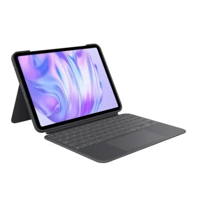 Image de Logitech Combo Touch pour iPad Pro 11 Pouces (M4)(2024) Étui Clavier rétroéclairé Amovible avec Support, Saisie Confortable, Mode Multi Usage, Français AZERTY Graphite