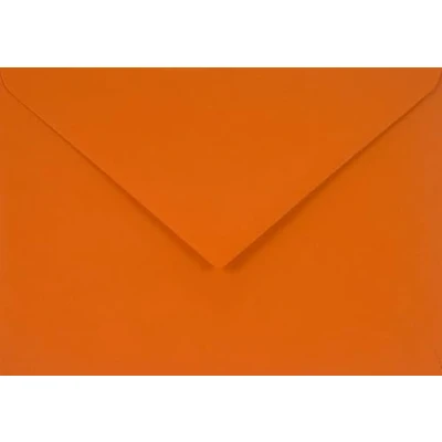 Image de Netuno 25 enveloppes oranges C6 114x162mm 115g Sirio Color Arancio décoratives élégantes rabat pointu colorées pour mariage anniversaire baptême Noël invitations cartes de vœux