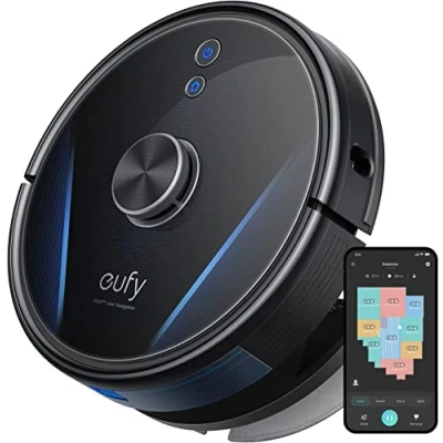 Image de eufy by Anker RoboVac LR30 Hybrid Aspirateur Robot Laveur, Aspiration Ultra Puissante 3 000 Pa, Navigation Laser iPath™, Cartographie Multi étages, Réservoir d’Eau contrôlable, Compatible Alexa