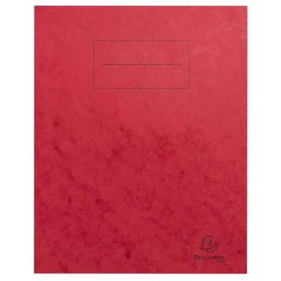 Image de Exacompta Réf. 32125E Carton de 100 protège cahiers 17x22 cm en carte lustrée véritable, avec champ d&#039;inscription Idéal pour l&#039;école, collège, universités Coloris rouge