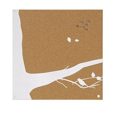 Image de Bi Office Swallow 1 Tableau d&#039;Affichage en Liège, 40 x cm, Panneau avec des Motifs Blancs