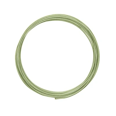 Image de Vaessen Creative Fil Aluminium Strié Rond Vert Pomme 5 m x 2 mm Souple Apple Green pour Loisirs Créatifs, Perlage et Bijoux