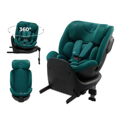 Image de Kinderkraft XRIDER2 I SIZE 40 125 cm, Siège auto bébé 0 à 25 kg évolutif, 7 ans, Isofix 360 pivotant, FWF, RWF, Protections latérales, Harnais Internes 5 Points, Vert