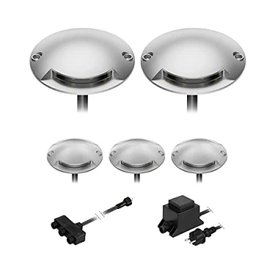 Image de ledscom.de Lampe LED de sol en saillie Bunda, 1 flamme, pour l&#039;extérieur, carrossable, blanc chaud, 5er Set