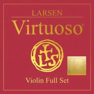 Image de Larsen cordes de violon Virtuoso jeu E acier (avec boule), A alu et D+G argent, strong