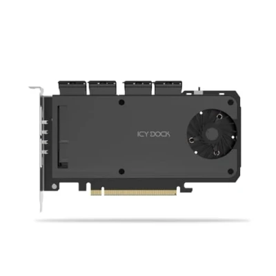 Image de Icy Dock Adaptateur 4 x M.2 NVMe SSD Mobile Rack Card f