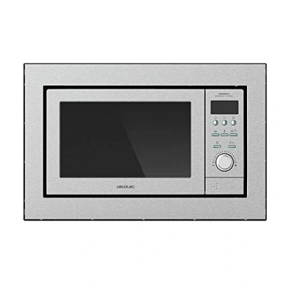 Image de Cecotec Micro ondes encastrable numérique et tactile GrandHeat 2500 Built in Touch SteelBlack, 900 W de puissance. 25 L, gril 1000 W, 8 fonctions préréglées, Minuterie (Acier)