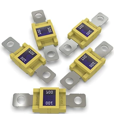 Image de AUPROTEC Fusible Mega à Courant élévé/Verrouillage vis 80 500A Choix : 100A ampères, Jaune, 5 pièces