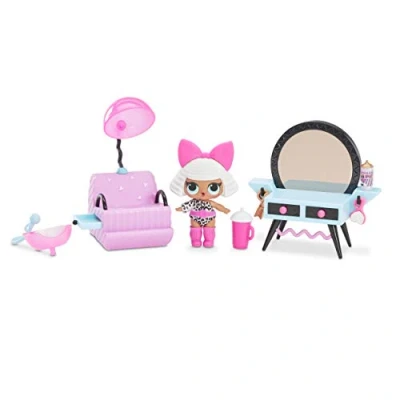 Image de MGA Meubles L.O.L Salon de beauté avec poupée Diva et 10+ Surprises Toy, 564102E7C, Multicolore