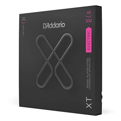 Image de D&#039;Addario Cordes XT pour basse XTB45100, acier plaqué nickel, Regular Light, diapason long, 45 100