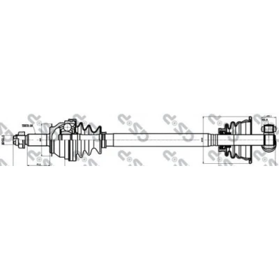 Image de GSP 250010 Arbre de transmission 669 Boîte vitesses mécanique à 5 rapp. commande automatisée RENAULT: MASTER 2 Kasten