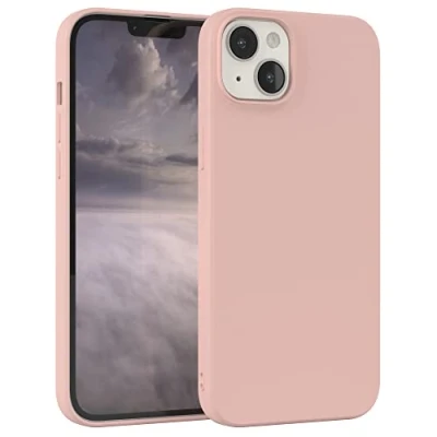 Image de EAZY CASE Coque de Protection en silicone pour iPhone 14 Plus, vieux Rose souple, résistante aux chocs, avec l&#039;appareil photo Fine TPU Antichoc pastel