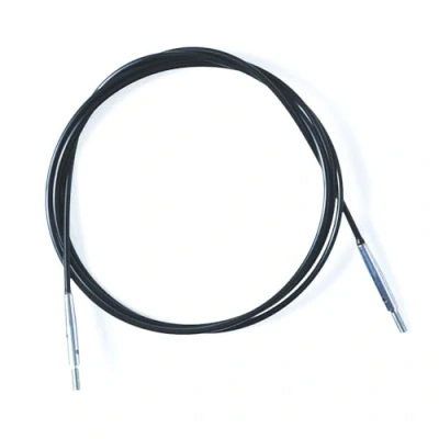 Image de KnitPro Acier Inoxydable Noir/Argent 360 Pivotant Interchangeable Câble pour 50cm Aiguille avec Capuchons d&#039;Extrémité et Clé de 1 Ensemble