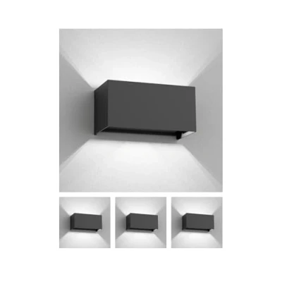 Image de ledscom.de 4 pièces Applique murale CUBEL pour l&#039;extérieur, anthracite, IP65, Up