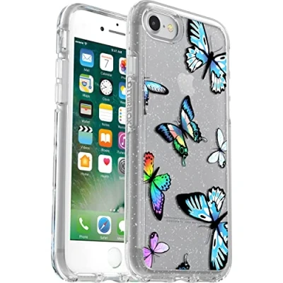 Image de OtterBox Symmetry Coque pour iPhone 7/8/SE 2e gen 2020/SE 3e 2022, Antichoc, Anti Chute, de Protection Fine, supporte 3 x Plus Chutes Que la Norme Militaire, Butterfly