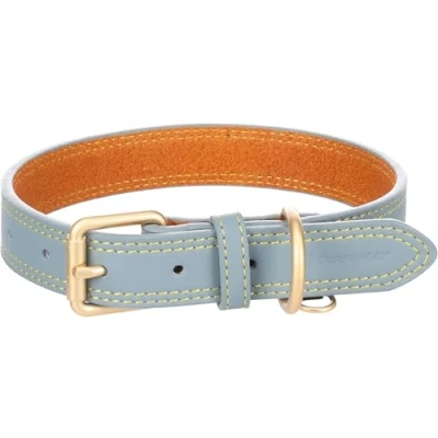 Image de Flamingo Collier pour Chien Virginia Bleu Clair M/L 38 48cm 25mm avec Un Anneau étiquette d&#039;identification Cousu Une Plus Grande résistance