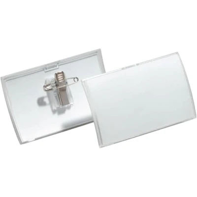 Image de Durable 821119 Porte badge CLICK FOLD avec Pince Combi pour 40 x 75 mm Polypropylène Transparent Boîte de 25