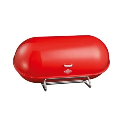 Image de WESCO Boîte à pain Breadboy avec couvercle pivotant sans cliquetis de couleur rouge, tôle d&#039;acier revêtue par pulvérisation, trous d&#039;aération et poignée stable