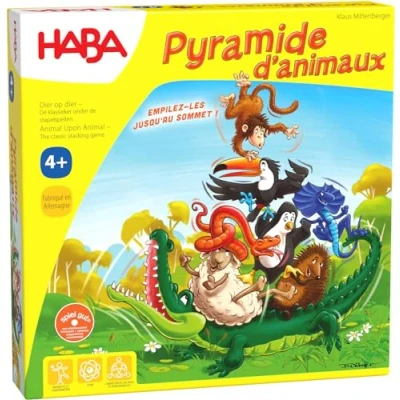 Image de HABA Pyramide d&#039;animaux Jeu d’empilement et d’équilibre en bois 4 ans plus, 305521