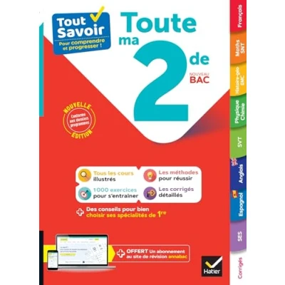 Image de tout savoir 2de 2024 2025 (toutes les matières) en un (cours, méthodes &amp; exos corrigés) (Broché)