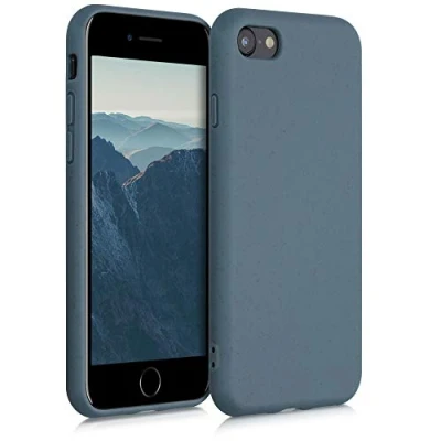 Image de kalibri Coque Compatible avec Apple iPhone SE (2022) / (2020) 8 7 étui de Protection écologique Flexible Caméra protégée Ardoise foncée