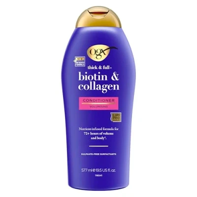 Image de OGX Après shampoing biotine et collagène Volume : 577 ml
