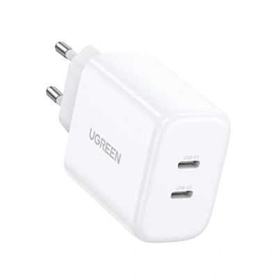 Image de UGREEN 40W Chargeur USB C 2 Ports Compatible avec iPhone 16 Plus Pro Max 15 14 13 12 11 XR X 8 iPad Air Mini AirPods iWatch Galaxy S24 Ultra S23 S22 A15 A05s Note 20