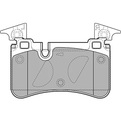 Image de DELPHI LP2151 Jeu de plaquettes frein préparé pour indicateur d&#039;usure avec tôle anti bruit sans accessoires MERCEDES BENZ: Classe C Berline