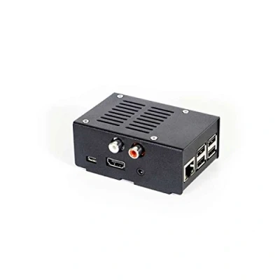 Image de Boîtier en Acier pour HiFiBerry DAC+ RCA et Raspberry Pi 3, 2 modèle B/B+ Noir