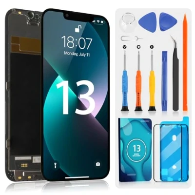 Image de pour iPhone 13 OLED LCD Écran iPhone13 Remplacement 6,1&quot; A2482, A2631, A2634, A2635, A2633 Tactile Digitazer Assemblée avec Réparation Kit