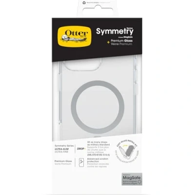 Image de OtterBox Pack de protection pour iPhone 16 Pro Max; Symmetry Series Clear MagSafe, supporte 3x plus chutes que la norme militaire et protecteur écran en verre Premium Glass, Transparent