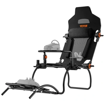 Image de Support de Volant Course Pliable Cockpit Simulateur Conduite en Acier VEVOR pour Logitech G923/G920/G29