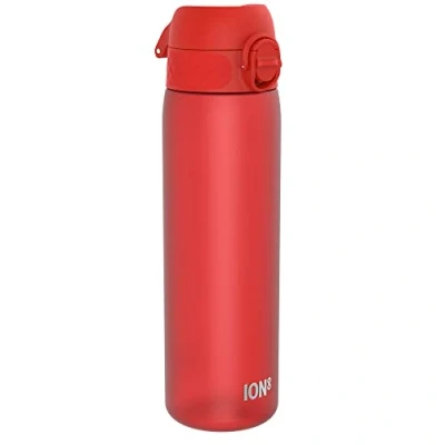 Image de Ion8 Gourde, 500ml, Anti Fuite, Facile à Ouvrir, Verrouillage Sécurisé, Lavable en Lave vaisselle, Sans BPA, Poignée de Transport, S&#039;adapte aux Porte gobelets, Nettoyer, Rouge