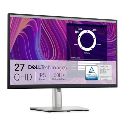 Image de Dell P2723D 27&quot; QHD (2560x1440) Écran PC, 60Hz, IPS, 5ms, 99% sRGB, DisplayPort, HDMI, 5x USB, Garantie 3 ans, Noir