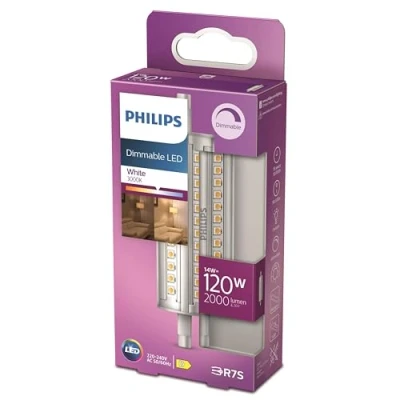 Image de Philips ampoule LED Crayon R7S 120W Blanc Neutre Compatible Variateur, Verre, 1 Unité (Lot de 1)